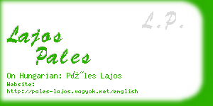 lajos pales business card